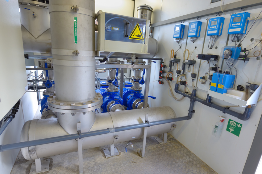Demineralized water treatment inside of plant